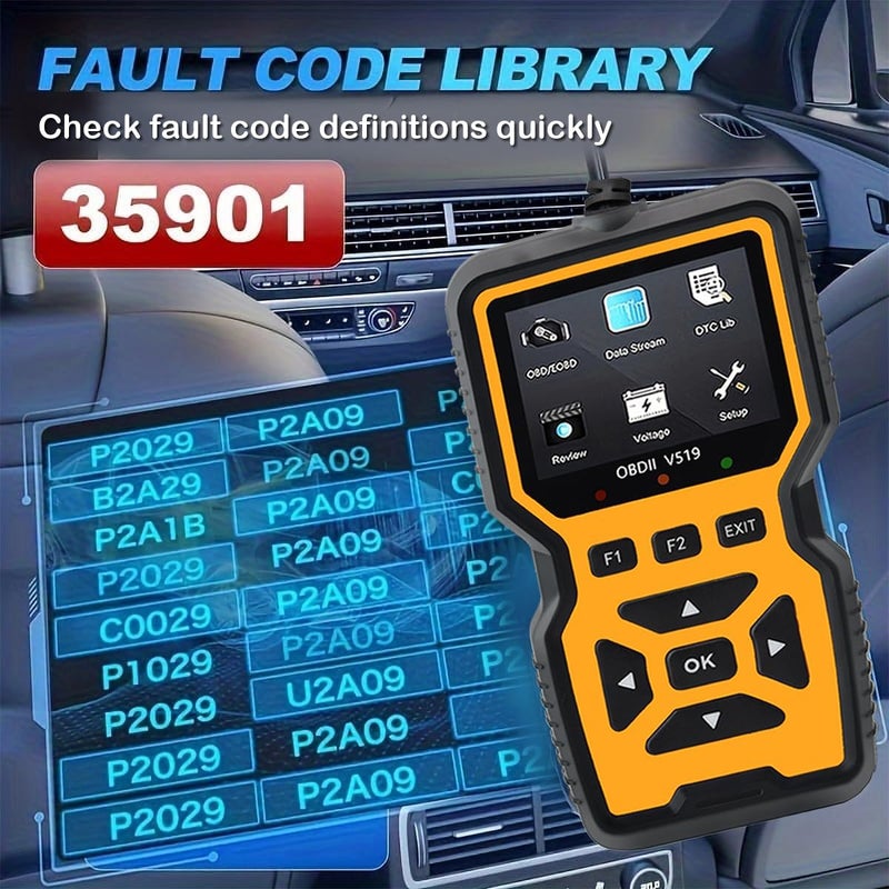 OnRetul OBD2 Scanner Diagnostic Tool - Check Engine Light Code Reader, Reset Function, Data Stream, I/M Readiness, Full Features, Modes 6 & 8, for All 1996+ Vehicles, Automotriz Scanner - Image 3